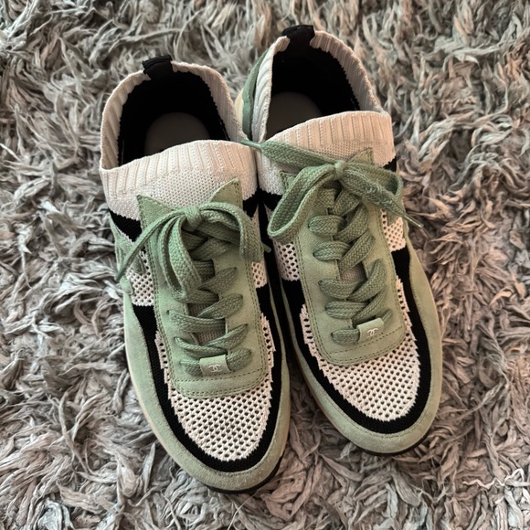CHANEL Green and White Sneakers - Picture 1 of 7